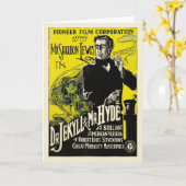 1920 DR Jekyll en M. Hyde Design Wenskaart Kaart (Gele Bloem)