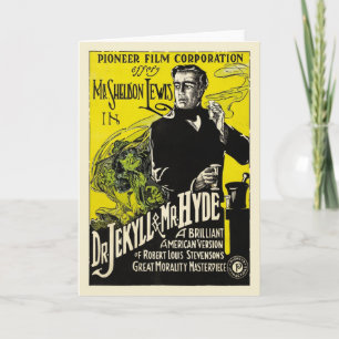1920 DR Jekyll en M. Hyde Design Wenskaart Kaart