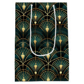 1920 Emerald en goud art deco Medium Cadeauzakje (Achterkant)