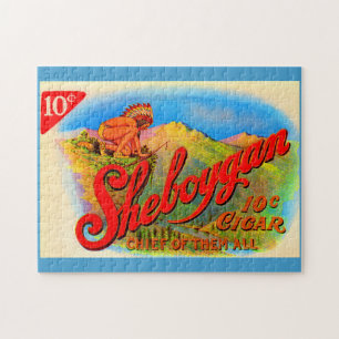 1920-etiket Sheboygan cigar Legpuzzel