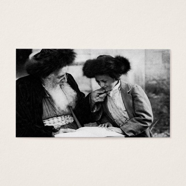 1920 Étudier la Torah, noir + blanc (Devant)
