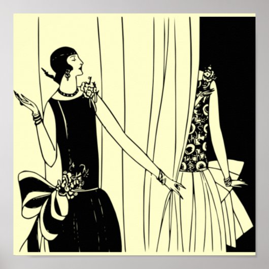 1920 Flapper Deco Poster 2 - Aanpassen! (Voorkant)