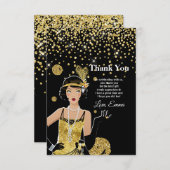 1920 flapper girl gatsby , Art Deco Kaart (Voorkant / Achterkant)