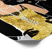 1920 flapper girl welkomstteken poster (Hoek)