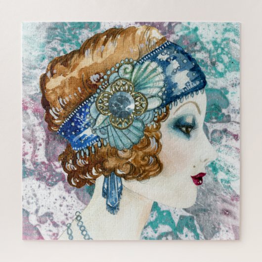 1920 Flapper Lady Puzzel, Puzzel (Verticaal)