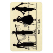 1920 Flapper Mode Silhouet Koelkast Magneet (Verticaal)