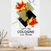1920 Franse Floral parfum Poster (Keuken)
