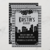 1920, Gatsby Party Invitations Kaart (Voorkant / Achterkant)