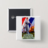 1920 Geen Duits Poster Vierkante Button 5,1 Cm (Voorkant /achterkant)