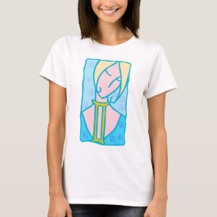 1920 Gemini Woman in blauw met symbool T-shirt