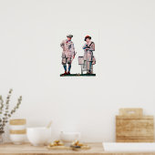 1920 Golf-Waterverf afdrukken Poster (Keuken)