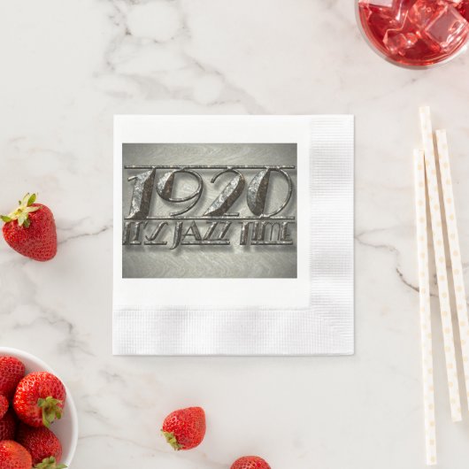 1920 Het is Jazz Time Dance Music Billboard Servetten (Insitu)