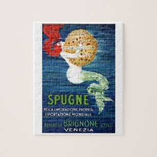 1920 Italiaanse Zeemeermin met Sponge Adverteren P Legpuzzel