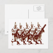 1920 Jazz Clowns, bruin Briefkaart (Voorkant / Achterkant)