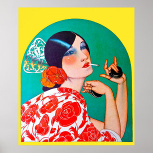 1920-kastanjes afdrukken poster