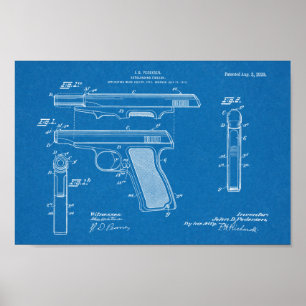 1920 - Kunsttekenafdrukken voor automatische Pisto Poster