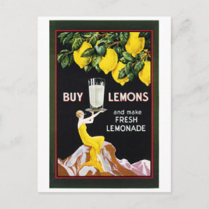 1920  limonade Poster teruggezet Briefkaart