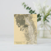 1920 Narragansett Bay Providence RI Harbor Chart Briefkaart (Staand voorkant)