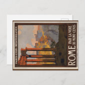 1920  Rome Travel Art briefkaart (Voorkant / Achterkant)
