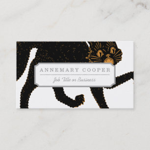 1920 Scary Black Cat Visitekaartje