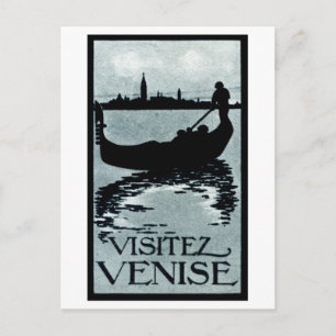 1920 Venetië-reisposter Briefkaart