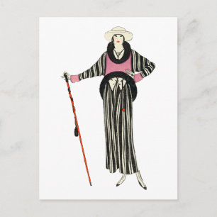 1920 Vrouwen Mode Illustratie Briefkaart
