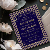 1920's Art Deco Gatsby bruiloft repetitie diner Kaart