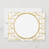 1920s Art Deco Gatsby Save The Date Wedding Invite (Achterkant)