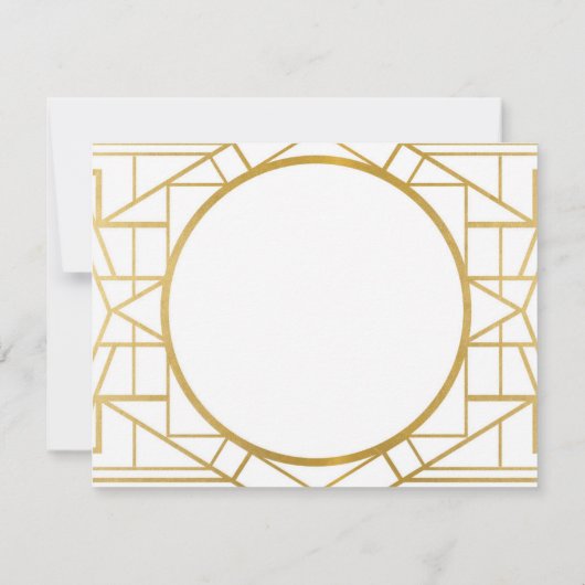 1920s Art Deco Gatsby Save The Date Wedding Invite (Achterkant)