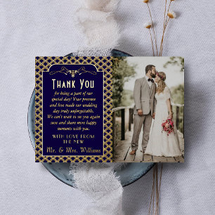 1920's Art Deco Gatsby trouwfoto Folie Uitnodiging