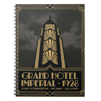 1920s Art Deco Grand Hotel Spiraal Journaal Notitieboek