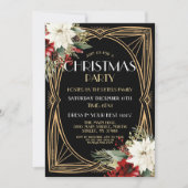 1920's Art Deco Kerst Uitnodiging Gatsby Feest Gou (Voorkant)