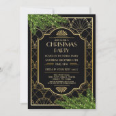 1920's Art Deco Kerstmis uitnodigen Gatsby Party G Kaart (Voorkant)