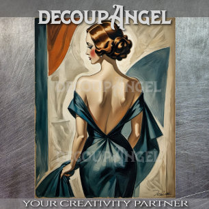 1920s  Art Deco Poster #5 - Decoupage - Tissuepapier