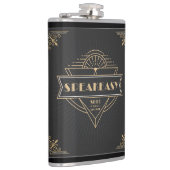 1920s Art Deco Speakeasy Hip Flask Heupfles (Rechts)