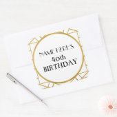 1920's Art Deco Verjaardag Gatsby Gouden Stickers (Envelop)