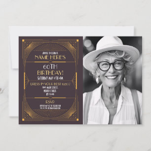 1920's Art Deco Verjaardag Gatsby Party Foto Kaart