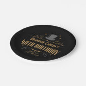 1920s Art Deco Zwart & Goud 40e Verjaardagsfeest Papieren Bordje (Gekanteld)