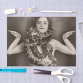  1920s-dame met slangenpapier tissuepapier (Craft)