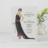 1920s Feestuitnodiging Kaart (Staand voorkant)
