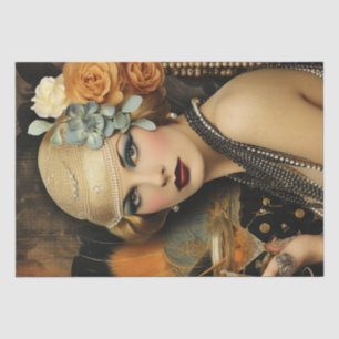 1920's Flapper Girl Art Deco Tissuepapier