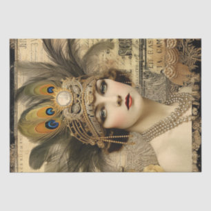 1920's Flapper Girl Art Deco Tissuepapier