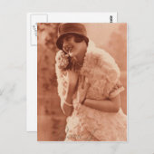  1920s Flapper Girl Briefkaart (Voorkant / Achterkant)