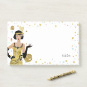 1920s flapper girl gatsby thema post-it® notes (Op bureau)