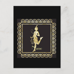 1920's Flapper Girl Thunder_Cove Briefkaart