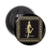 1920's Flapper Girl Thunder_Cove Button Flesopener (Voorkant)