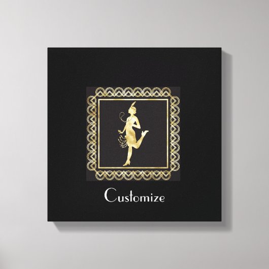 1920's Flapper Girl Thunder_Cove Canvas Afdruk (Voorkant)
