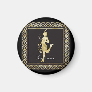 1920's Flapper Girl Thunder_Cove Magneet