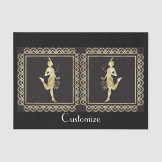 1920's Flapper Girl Thunder_Cove Tissuepapier (Voorkant)