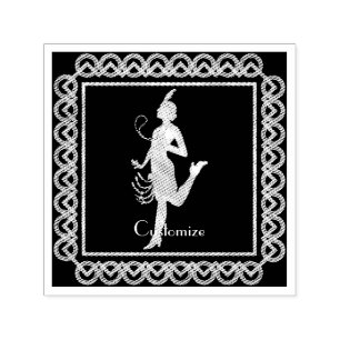 1920's Flapper Girl Thunder_Cove Zelfinktende Stempel